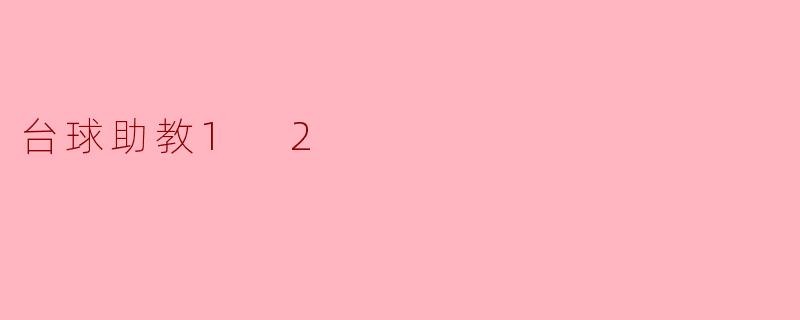 台球助教1 2
